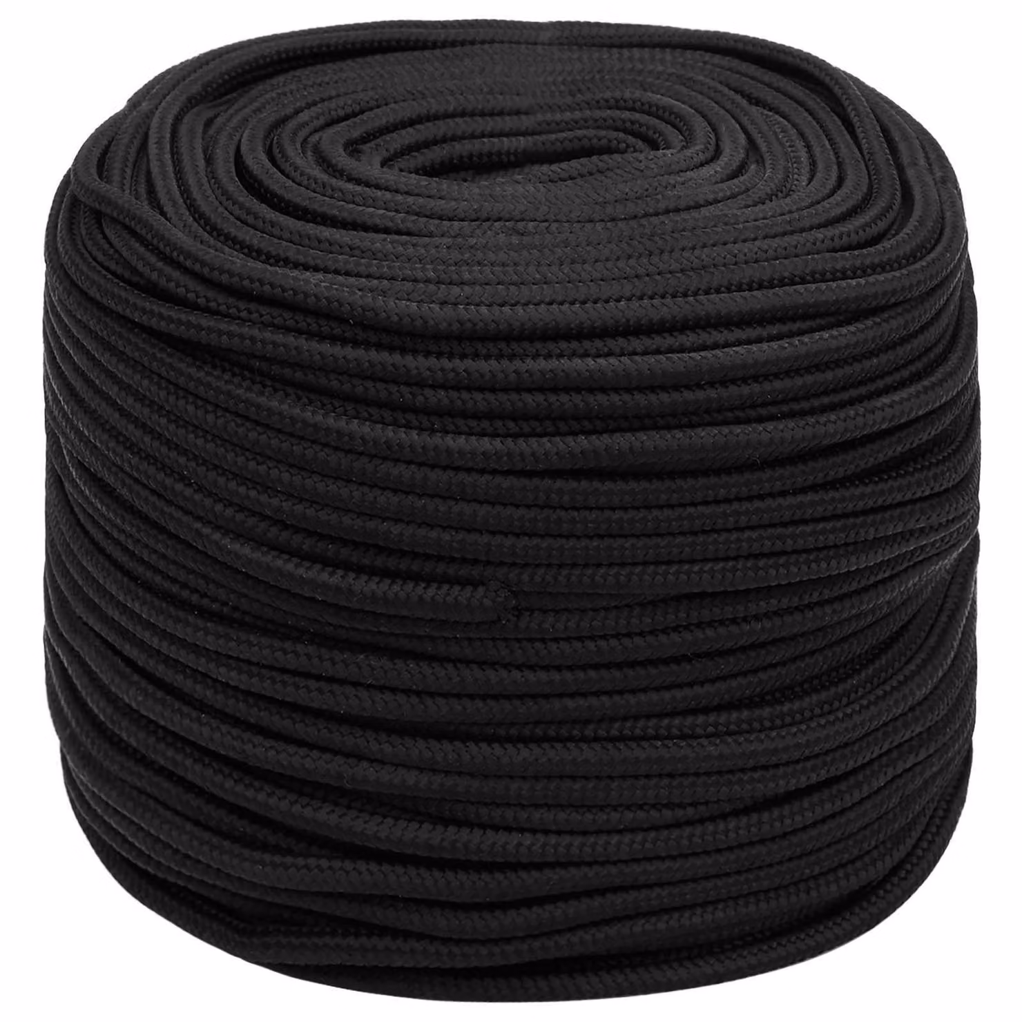 Corda multiuso vidaXL in plastica nera da 6 mm, lunghezza 500 m, carico massimo 240 kg