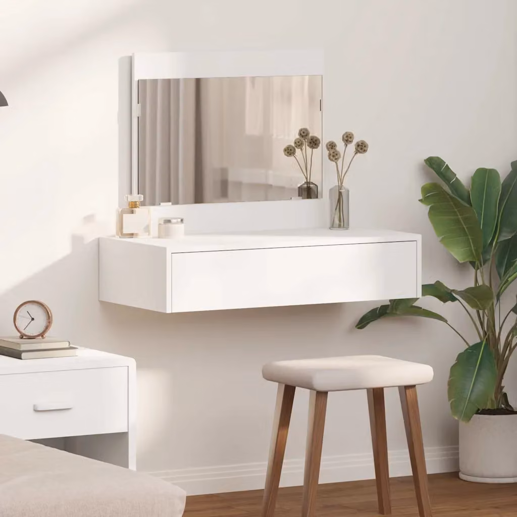 vidaXL Tavolo da Trucco Moderno Bianco in MDF L/P/H: 83 x 40 x 70 cm