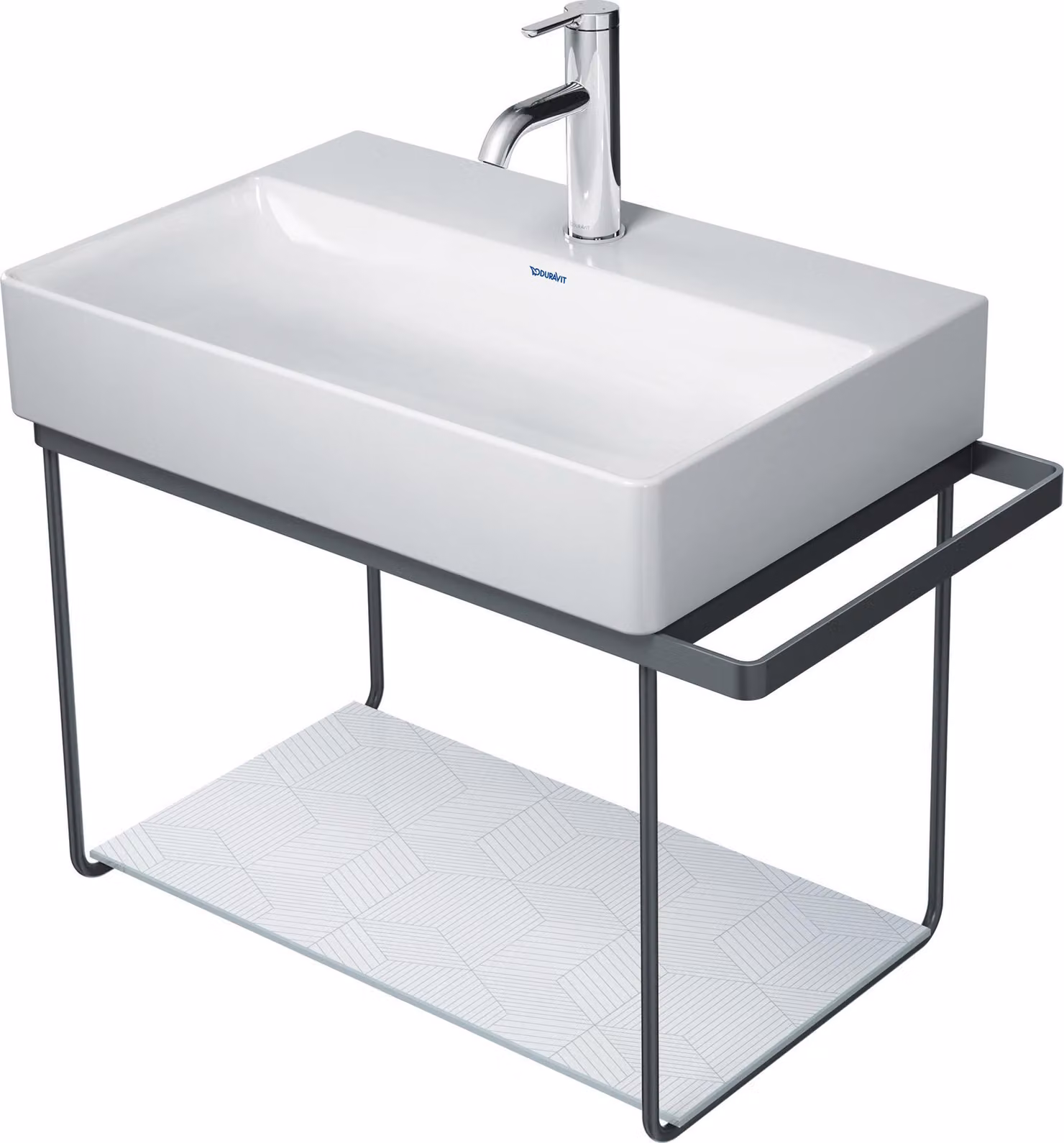 Duravit DuraSquare console en métal 66,5x38,1cm, pour lavabo 235660, porte-serviettes, montage mural, 0031144600, 0031144600