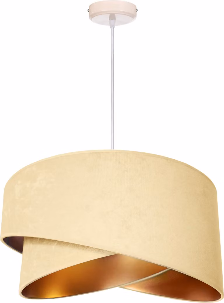 Lampada a sospensione Paralume in velluto ecru Lampada per sala da pranzo, soggiorno, cucina della serie N131 (N131-E)
