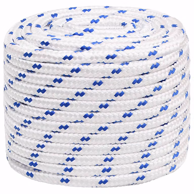Corda multiuso vidaXL in plastica, Bianco e Blu, Diametro: 16 mm, Lunghezza: 25 m
