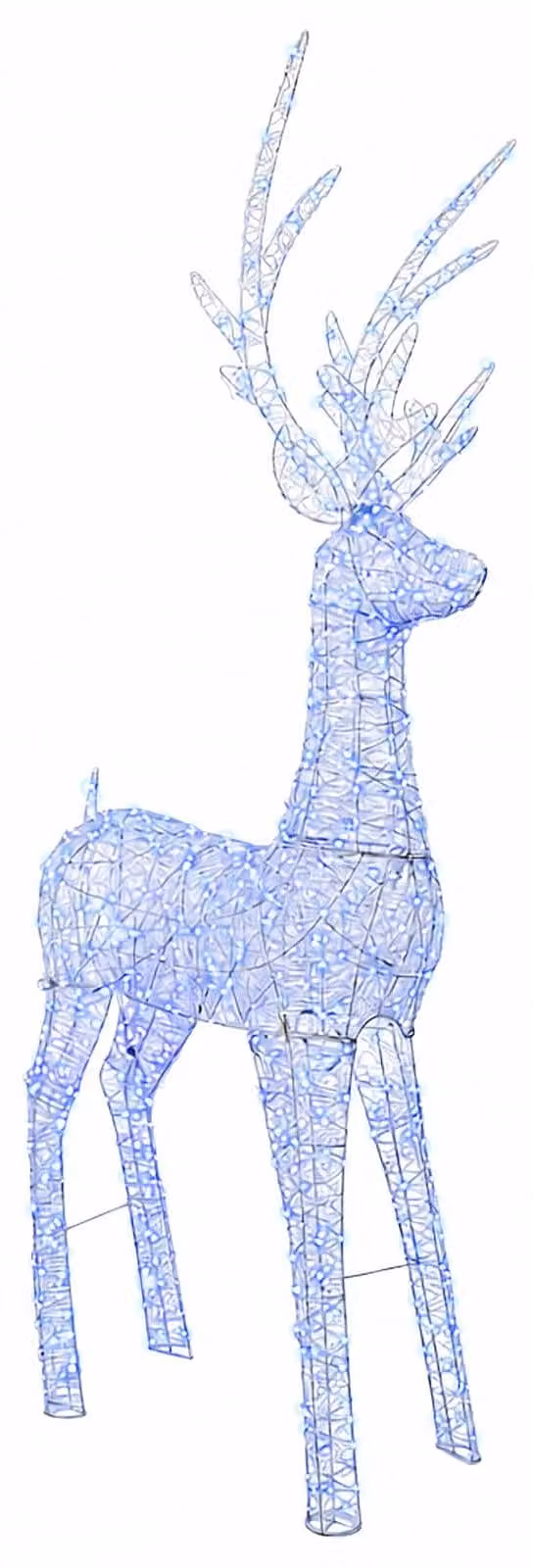 Lampada decorativa a LED a forma di renna natalizia, con 1000 LED blu