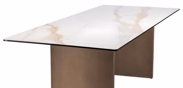 Esstisch Esszimmer Holz Esstische Stil Modern Braun Design Metall