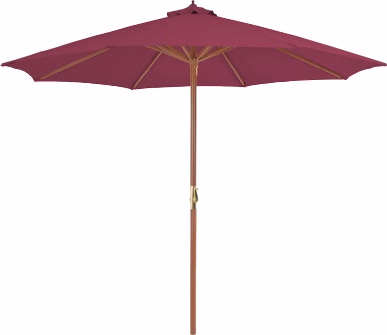 Maison Exclusive - Ombrellone con palo in legno 300 cm rosso bordeaux