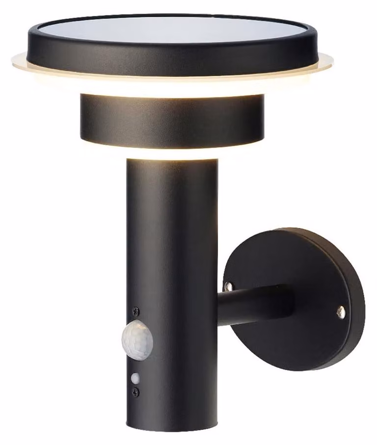 Lampada solare da esterno in metallo, con 40 LED a luce calda, dimensioni 17,8x18,3x22 cm