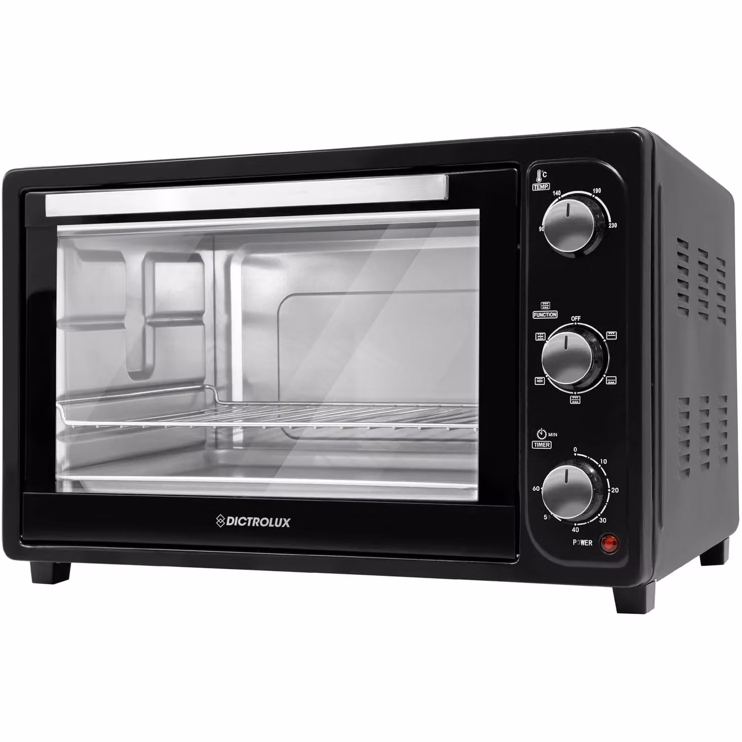 Forno elettrico ventilato Dictrolux Black Evolution da 35 litri, 1500 Watt con timer – 1
