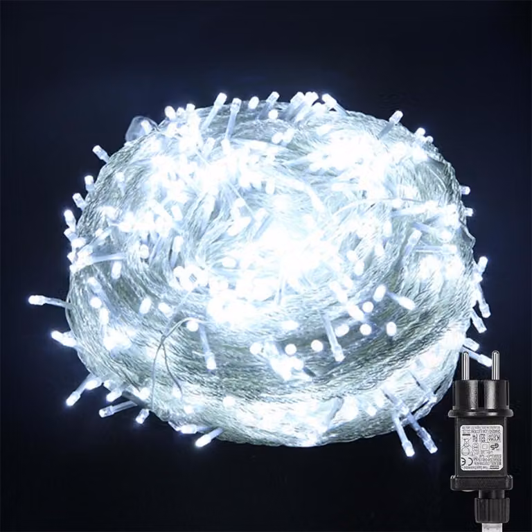 20m 200 LED Fairy Lights 8 modalità di luce impermeabile Fairy Lights Indoor Garden Party Natale Halloween Wedding Decoration, bianco