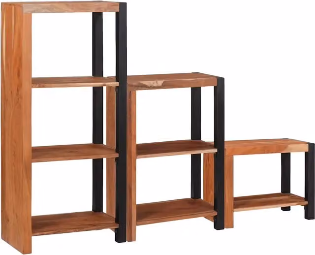 Libreria 6 livelli 3 pz 50 x 30 x 110 cm Marrone 3321522