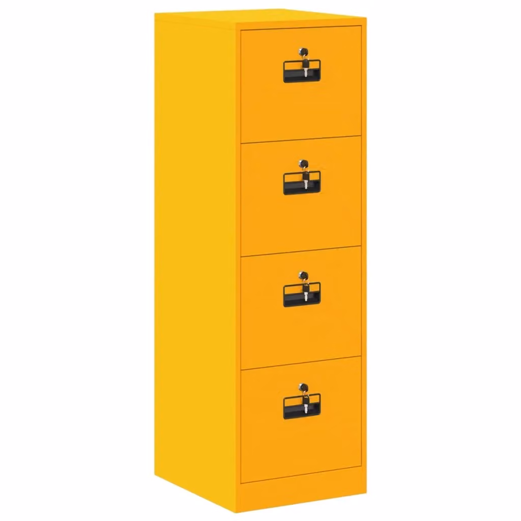Armadio per file vidaXL in metallo giallo con cassetti e serratura L/P/H: 44 x 50 x 139 cm – 2