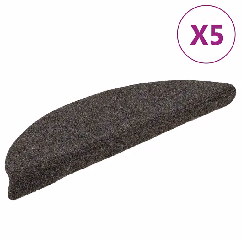 vidaXL Tappetini per scale autoadesivi 5 pz 56x17x3 cm antracite
