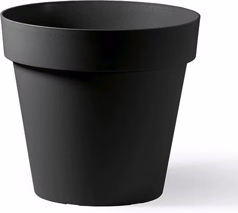 Vaso tondo Cleo VECA in plastica con ruote, Diametro: 80 cm, Colore: Antracite