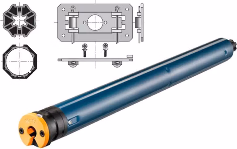 Somfy Oximo 40 iO Motore tubolare 9/16 radio azionamento tapparelle Accessori in dotazione
