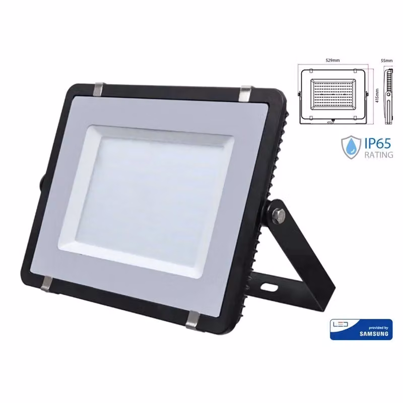 Faro LED V-TAC Flood Light 300W IP65 Bianco Neutro Super Slim 55mm con Carcassa Nera e Tecnologia Samsung – 2