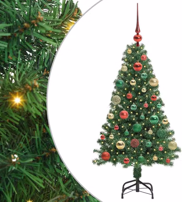 Albero di Natale artificiale con 150 LED Verde 120 cm