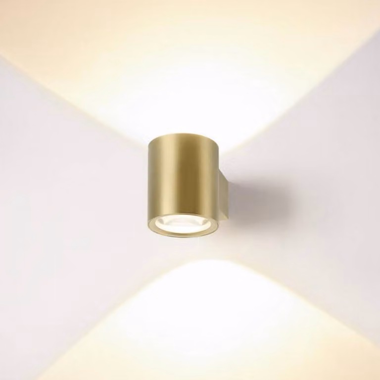 SLV Applique da parete a LED Oculus, dimmerabile, Ottone / Oro, Soggiorno / Sala da pranzo, Alluminio, Moderno, Applique a LED