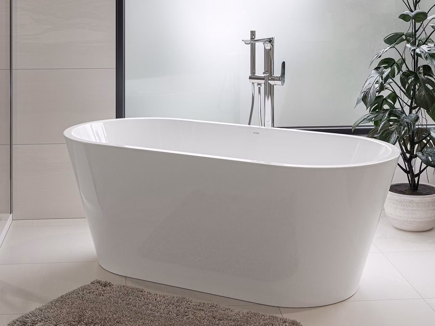 Vasca Crea Oval 160x75 lucida : Bianco lucido