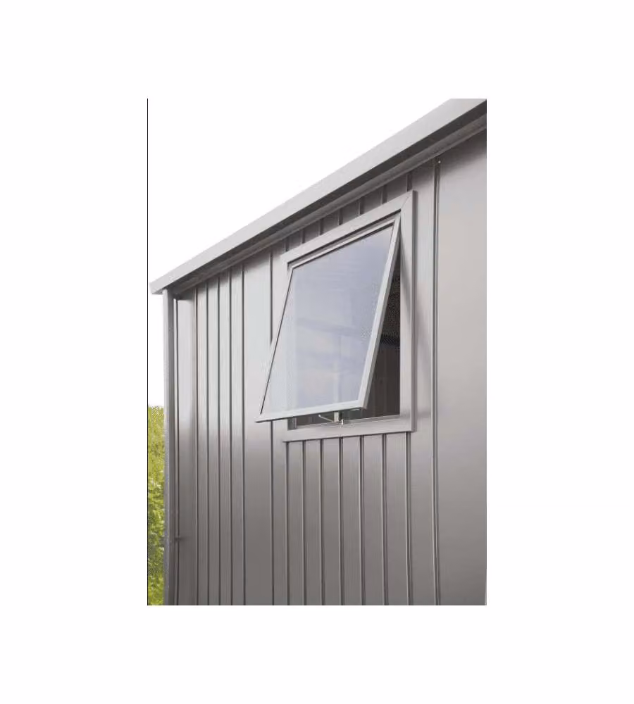 Biohort Finestra in Alluminio Grigio 188x60 cm con Anta Ribaltabile
