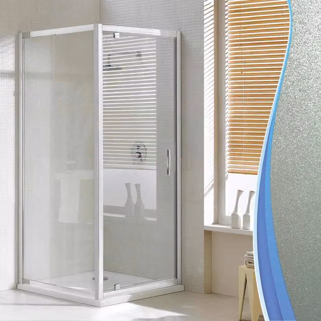 Box Doccia Angolare 70x90 cm 1 Anta Battente in Cristallo Opaco 6mm H198 Fosterberg Aalborg Duo