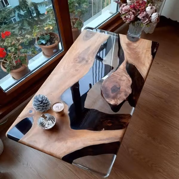 Couchtisch Rechteckig Luxus Design Holz Braun Möbel Wohnzimmer Couchtische