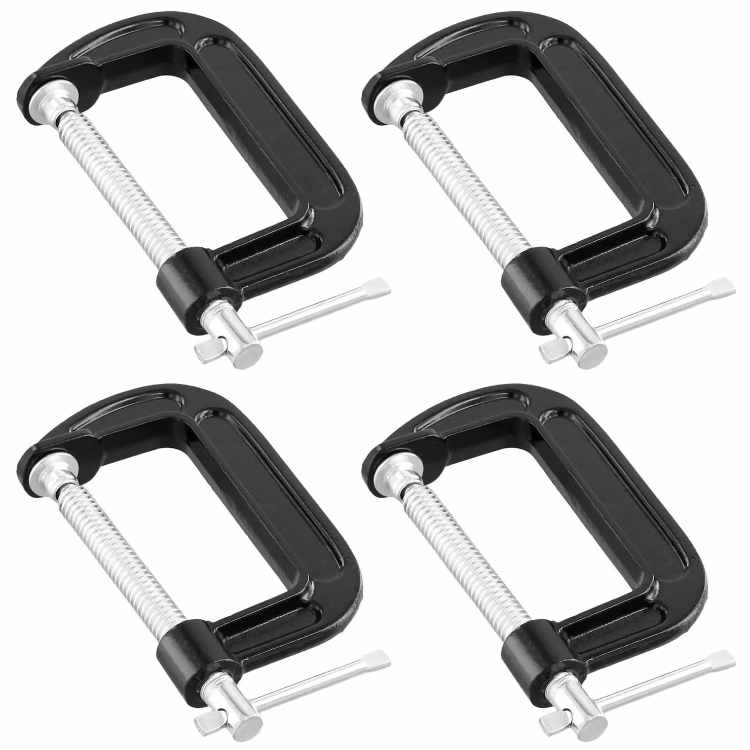 Set di 4 Mini C-clamp con manico a T per lavori in legno