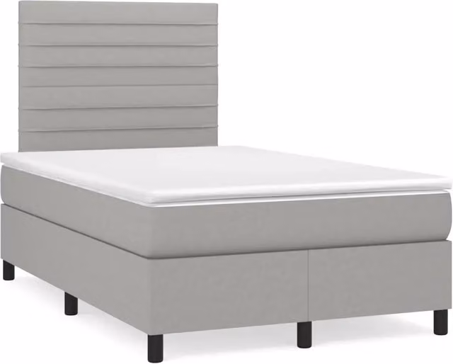 Letto Ibrido con Illuminazione LED e Porta USB vidaXL in Tessuto Grigio L/P/H: 120 x 200 x 123 cm