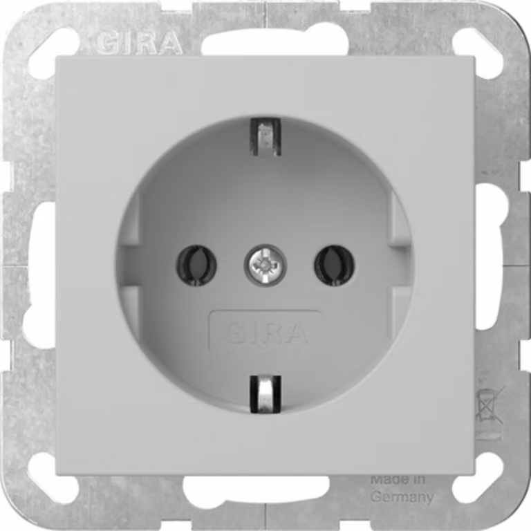 Gira SCHUKO-Steckd. o.Kr. Sistema 55 Grigio m 4466015