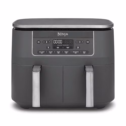Ninja Dual Zone, Friggitrice ad Aria a Doppio Cestello, 7,6L, Grigio