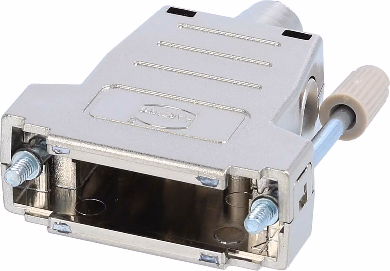 HARTING D-Sub Custodia in plastica metallizzata adatta per inserto D-Sub a 15 poli, 26 poli (HD) dritto e laterale,