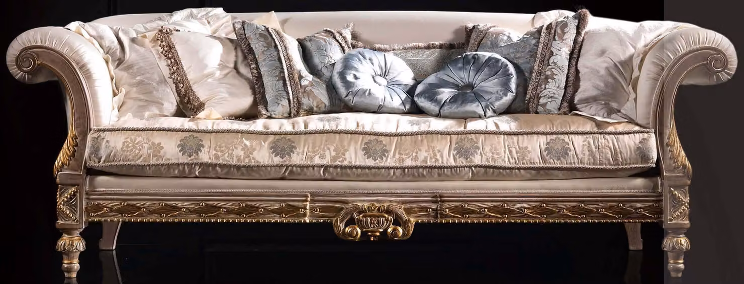 Chesterfield Klassischer Dreisitzer Sofa Wohnlandschaft Textilsofa 3 Sitz couch