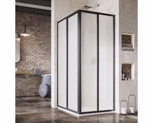 Un lato della cabina doccia RAVAK SRV2-80 195 S nero+perla 14V403O211
