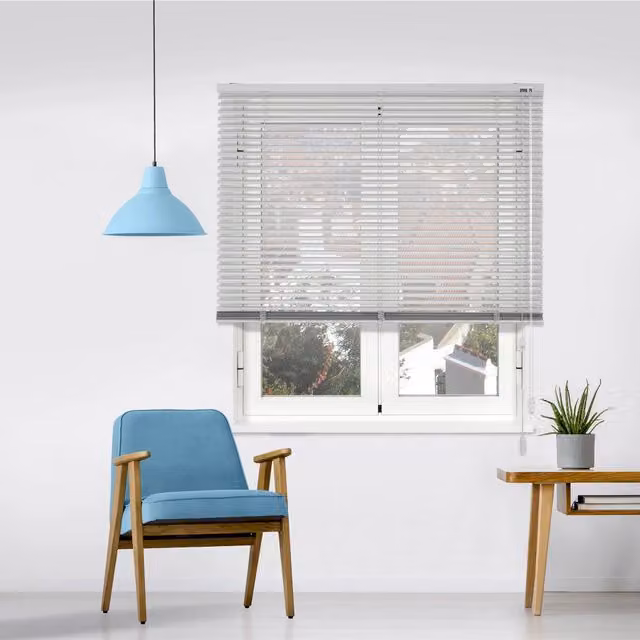 Veneziana in alluminio VIEWTEX 25mm colore argento L: 150 cm x H: 250 cm