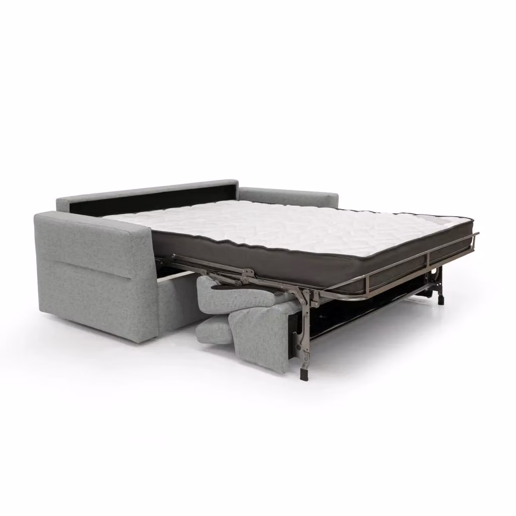 Divano letto Avalon Divani.Store beige con materasso in schiuma, L: 220 cm, H: 18 cm, materasso 160 x 197 cm – 2