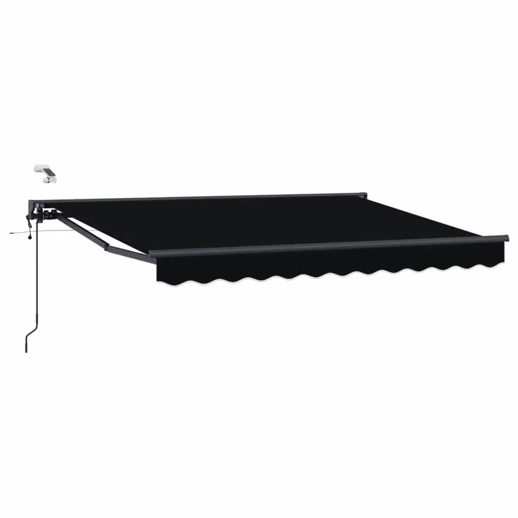 Tettuccio elettrico retrattile vidaXL in alluminio e poliestere, colore nero e antracite, L: 3 m x P: 2,5 m – 2