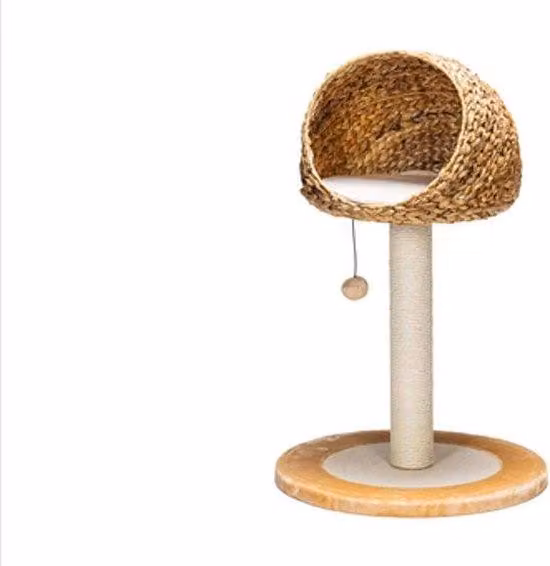 Lampada da tavolo beige, alta 93 cm, stile Banana Leaf