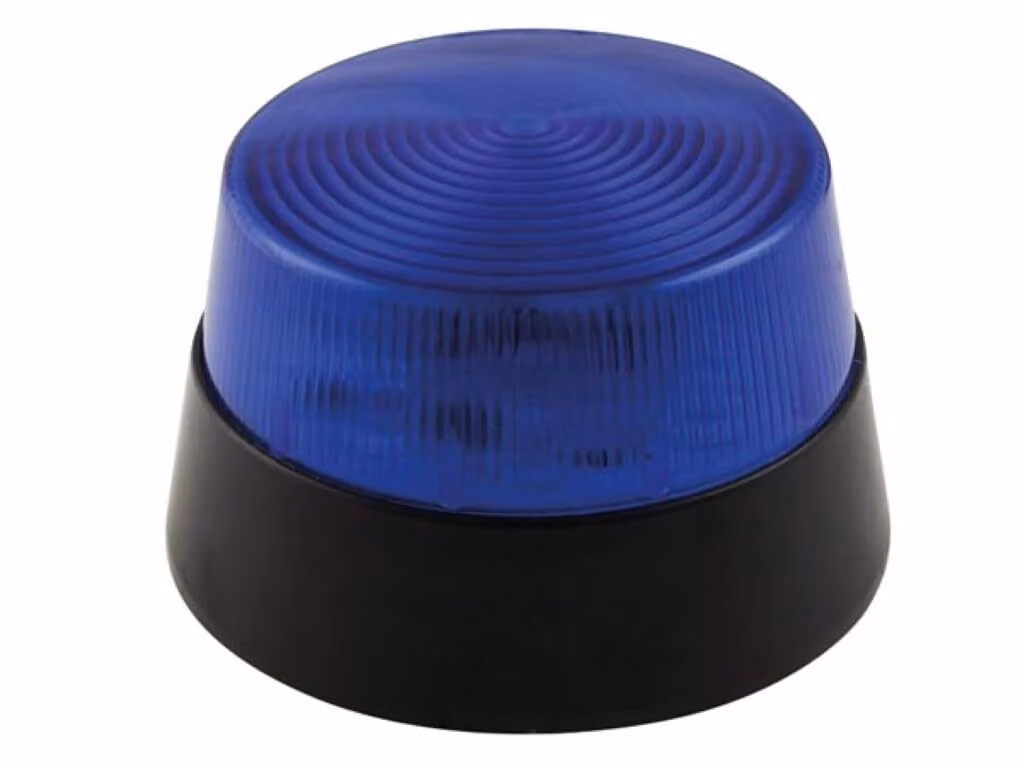 Lampeggiante A Led - Blu - 12 Vdc - Ø 77 Mm