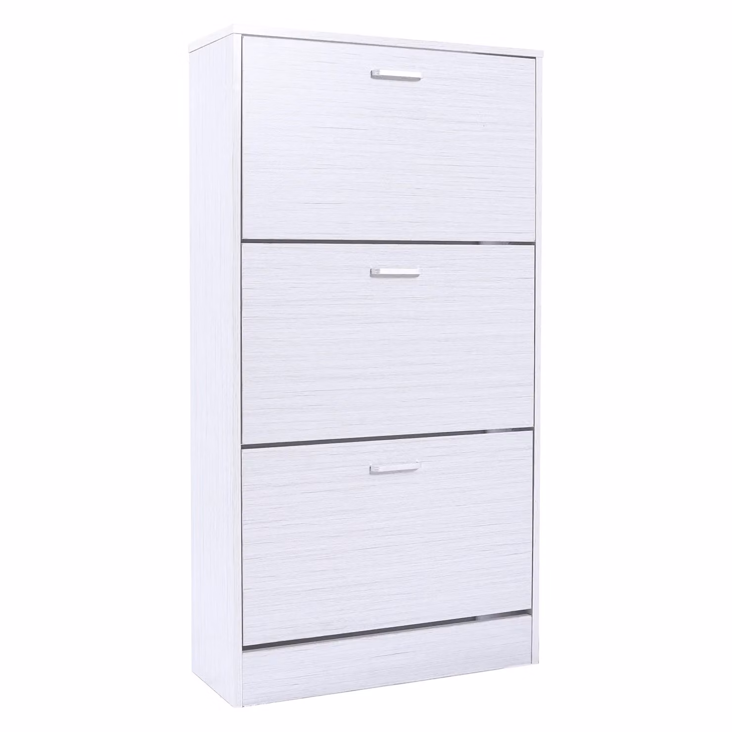 CASA COLLECTION Scarpiera moderna con 3 ante in MDF bianco, H 120 cm x L 63 cm x P 24 cm