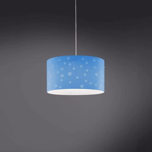 Lampadario Moderno Sospeso Linea Zero Polilux Blu Pastello con 3 Luci E27