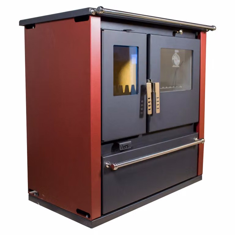 Stufa a legna Verso CS Plus Bordo – 7,7 kW, con forno e piano cottura – Classe A+