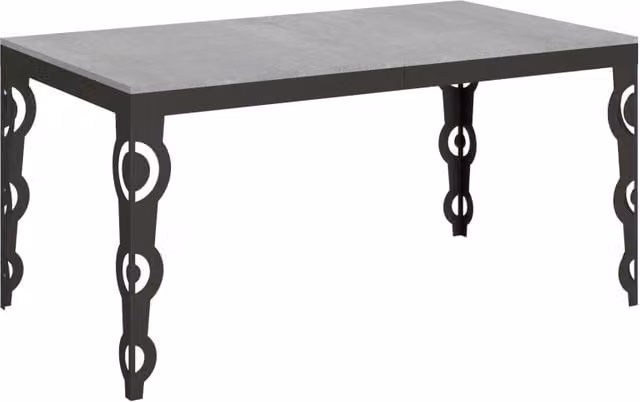 Tavolo allungabile 90x160/264 cm Karayan Evolution Cemento telaio Antracite