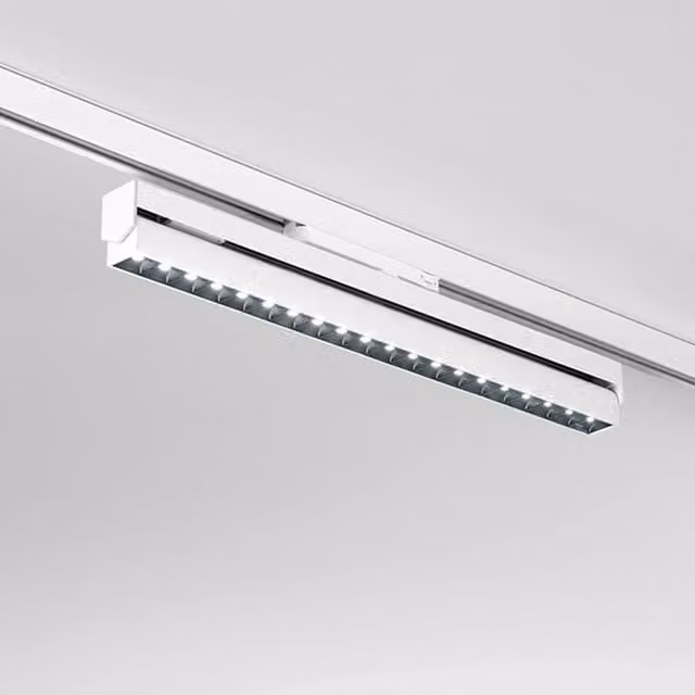 Plafoniera Per Binario Metallo Bianco Acrilico Led 30W 3000K