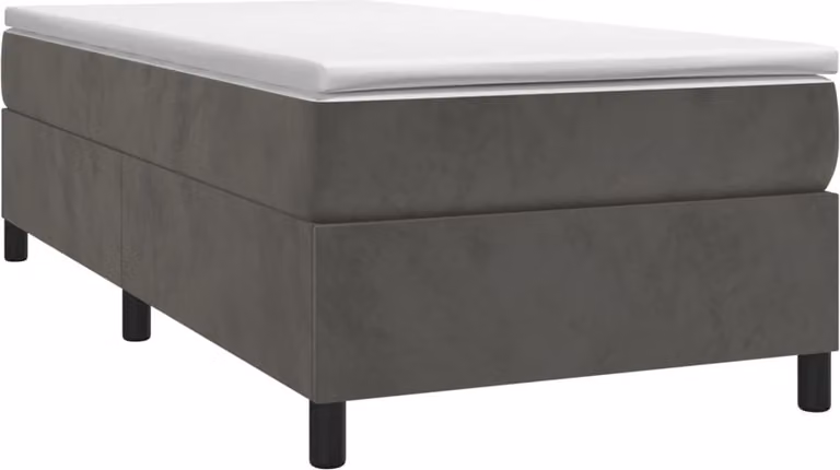 Struttura Letto a Rete a Molle Grigio Scuro 90x200 cm Velluto