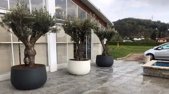 Vaso Urbano ACAYA 84 in Resina per Piante di Grandi Dimensioni Telcom Colore Antracite