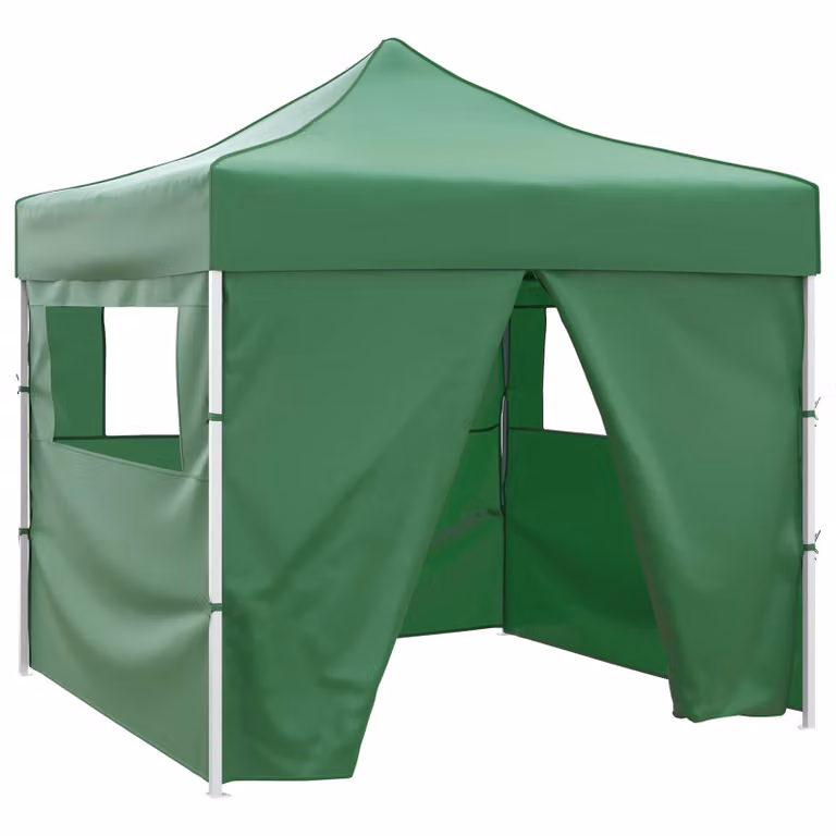 Tenda Party vidaXL in tessuto Oxford verde e bianco, L/P/H: 291 x 291 x 315 cm