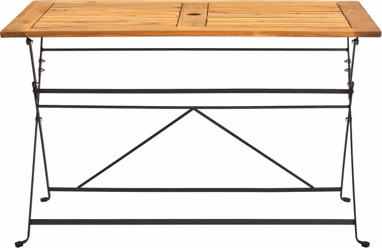 Tavolo da Giardino Pieghevole 120x70x74cm in Massello di Acacia