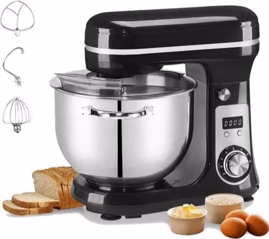 Mistura Cucina - Macchina Impastatrice - Macchina Cucina - Impastatrice - Macchina a Impastare - 6L - 4Kg - 1200W - Acciaio Inox - Nero