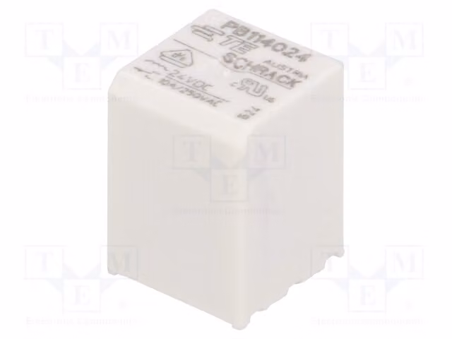 1x Relè: elettromagnetico, 10A/250VAC. Bobina: 24VDC, 10A, codice prodotto 9-1415029-1. Relè elettromagnetico