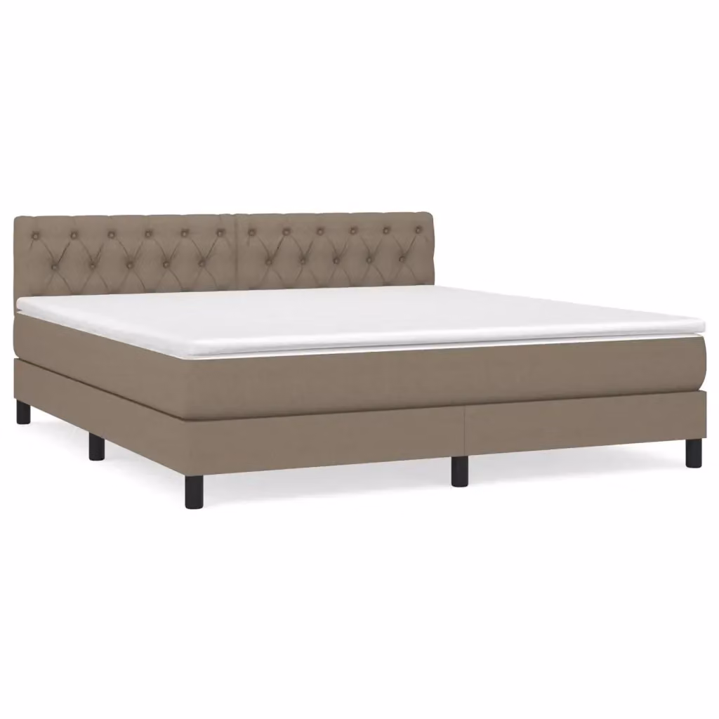 Letto Ibrido con Giroletto a Molle e Materasso vidaXL, Colore Beige, L/P: 160 x 200 cm – 2