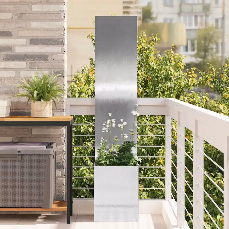 vidaXL Paravento per privacy in giardino Argento L/P/H: 32 x 32 x 150 cm