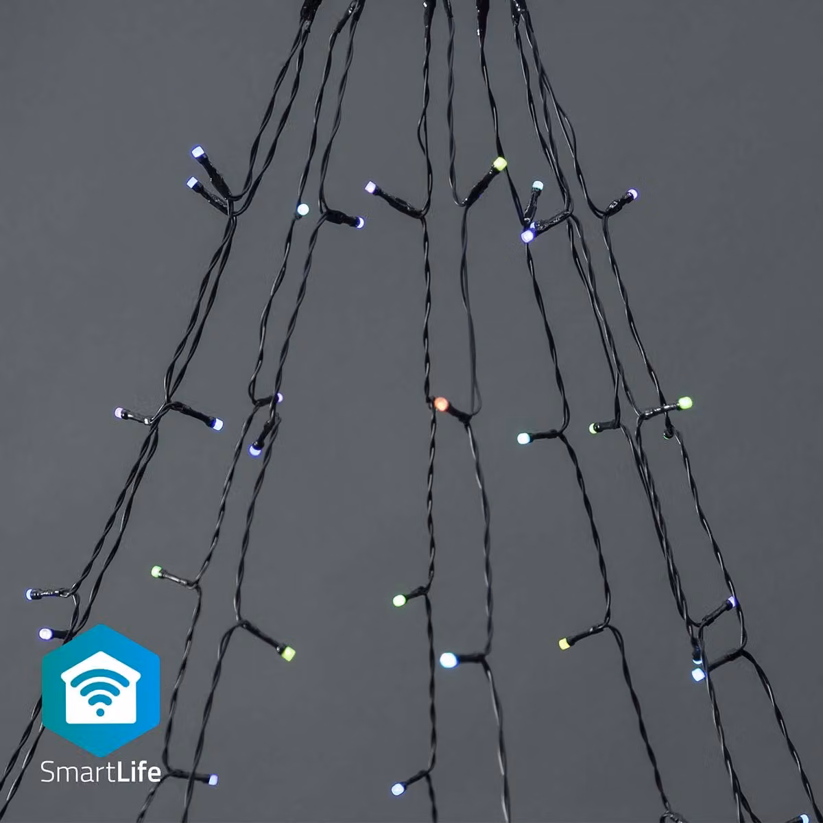 Luci di Natale Nedis SmartLife - Albero - Wi-Fi - RGB - 180 LED - 10 x 2 m - Android / IOS