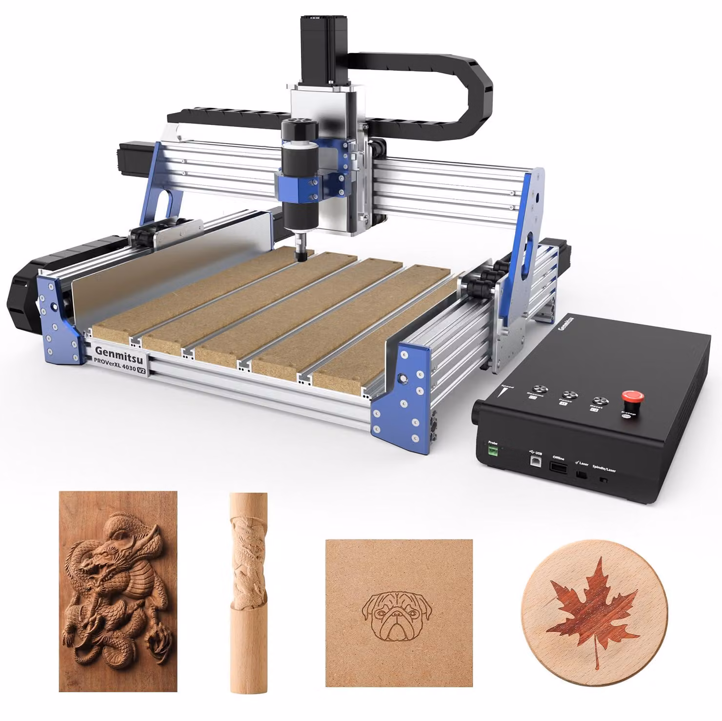 Fresatrice CNC 4030 V2, dimensioni 400x300x110 mm, sistema a circuito chiuso, vite a ricircolo di sfere
